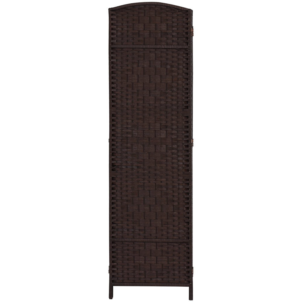 Corelax 6ft Diamond Woven Room Divider-BLACK