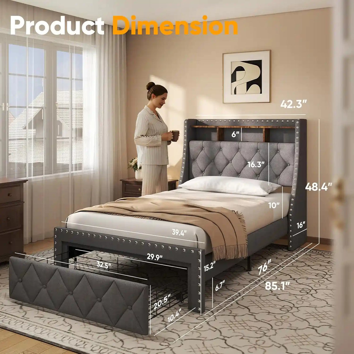 Bed Frame with dimensions