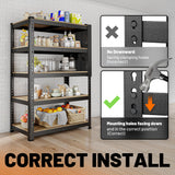 MAXLEAD 60" 2100LBS Metal Pegboard Shelves