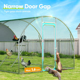 Quictent Arched Metal Chicken Coop with Perch & Swing