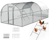 Quictent Arched Metal Chicken Coop with Perch & Swing