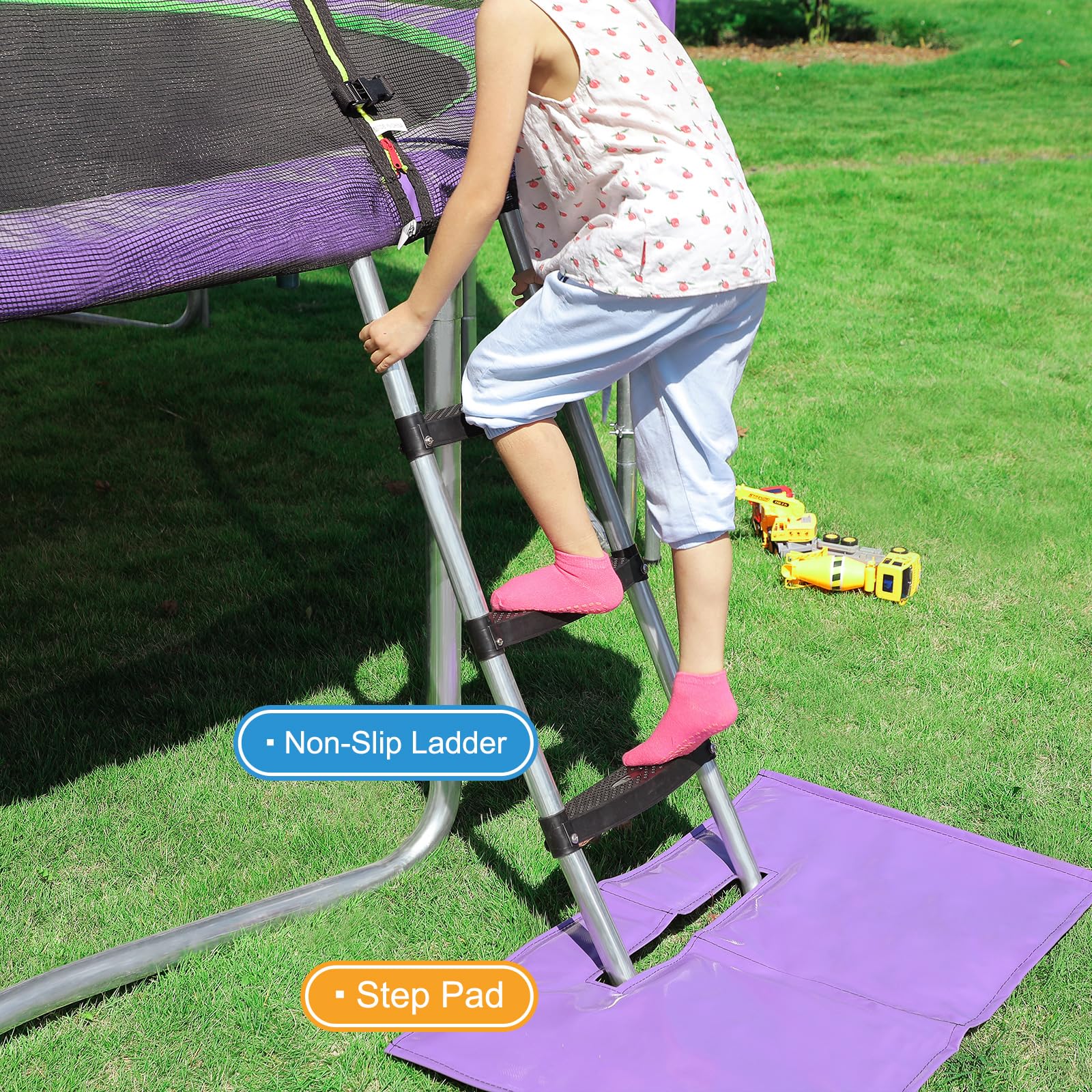 Zupapa 1500LBS 10-16FT Safety Trampoline for Kids