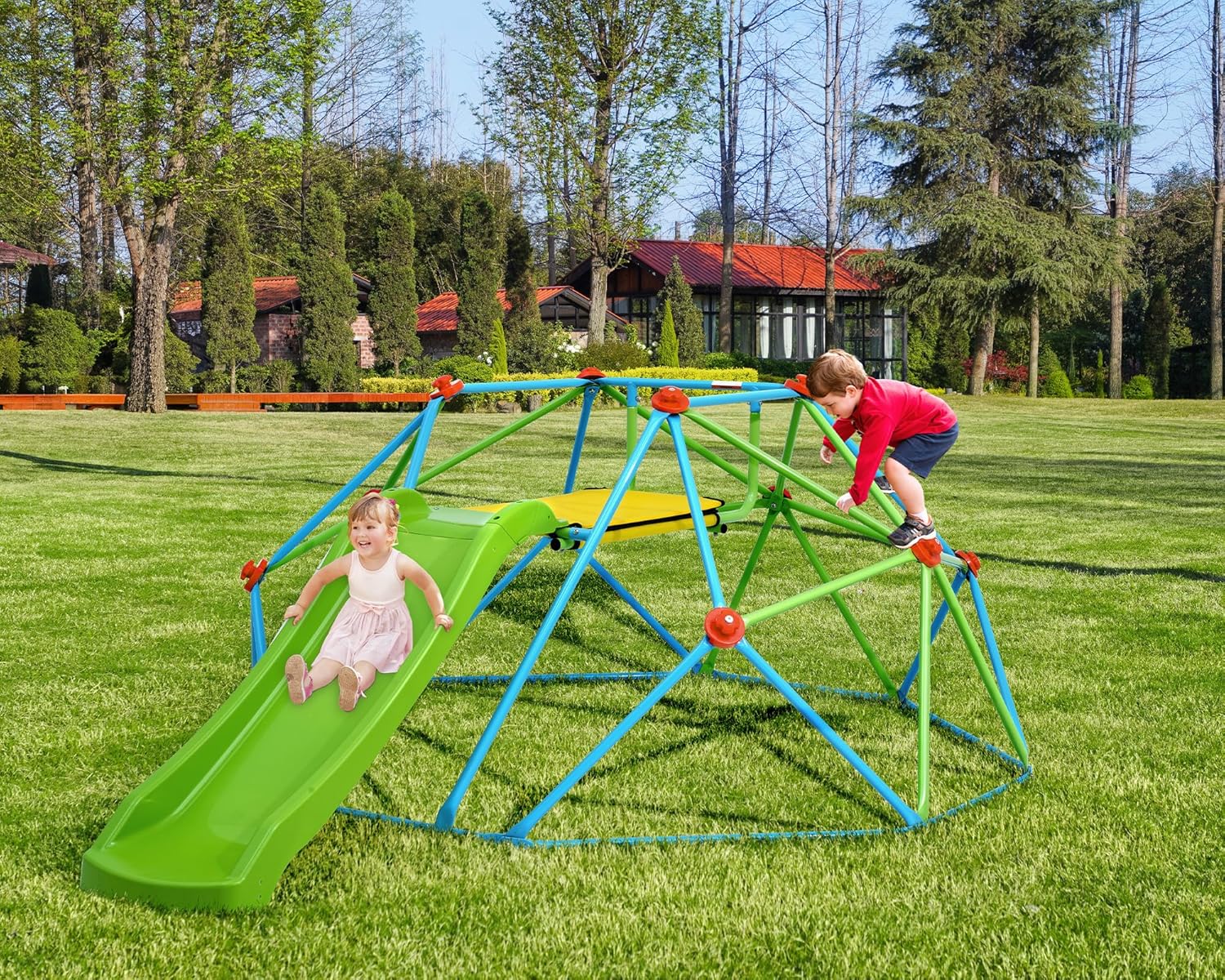Zupapa 8FT 440LBS Climbing Dome with Slide