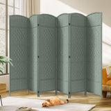 JOSTYLE Wooden Room Divider - Grey (6-Panel)