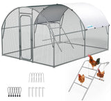 Quictent Arched Metal Chicken Coop with Perch & Swing