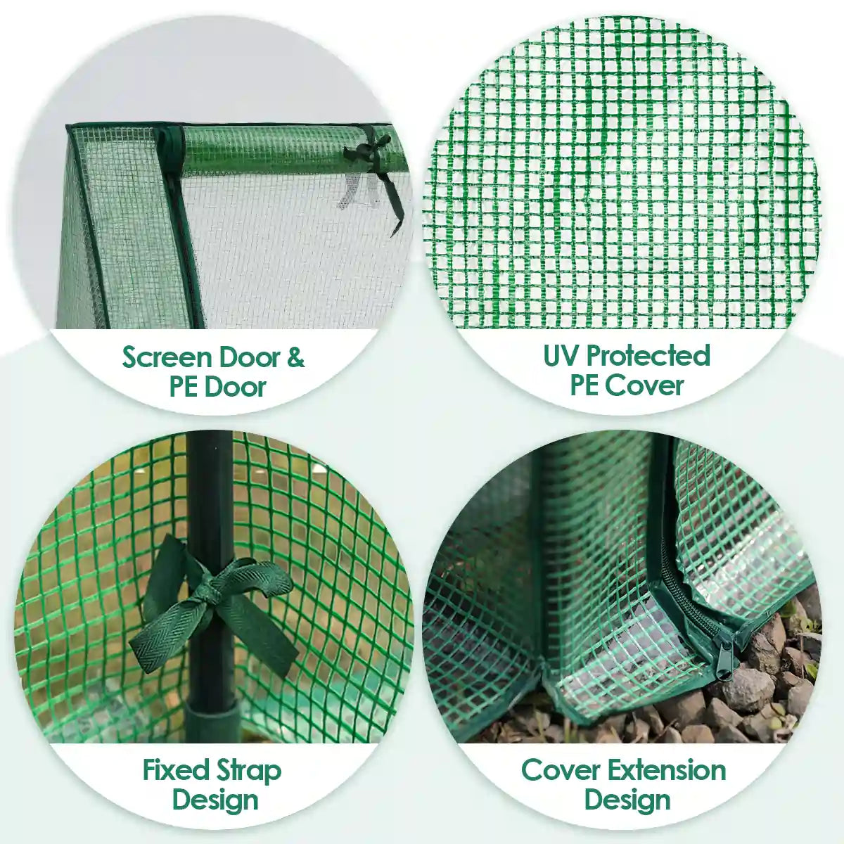 95“x36”x36â€?small greenhouse features#color_green