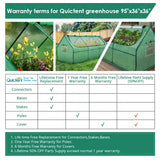 warranty terms for 95”x36"x36" greenhouse#color_green