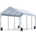 12x20ft Adjustable Heavy Duty Carport White#color_white-12'x20'