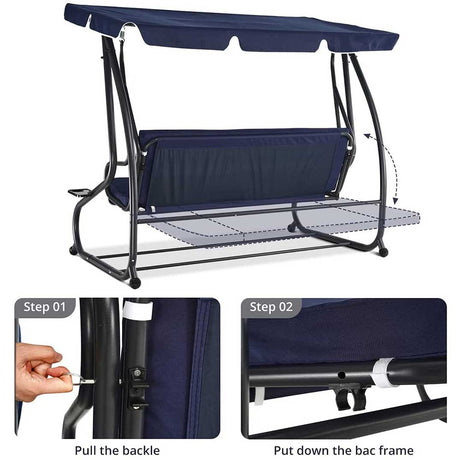Easy to set up canopy swing