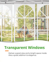 canopy tent transparent windows#color_beige