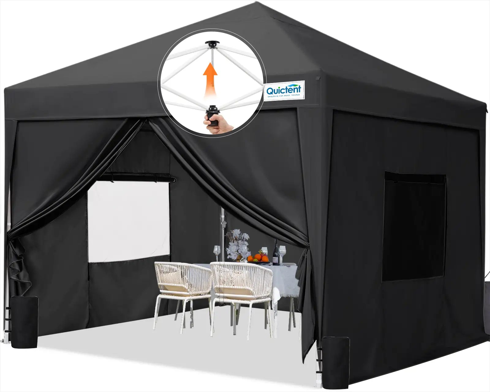 Black 8x8 Pop Up Canopy#color_black
