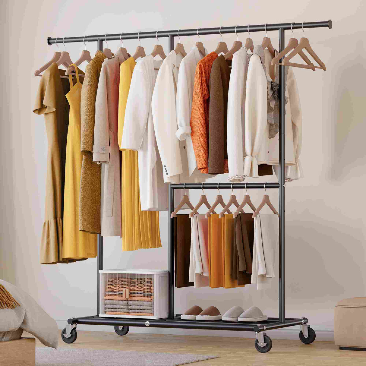 HOKEEPER 460lbs Clothing Garment Rack with Wheels