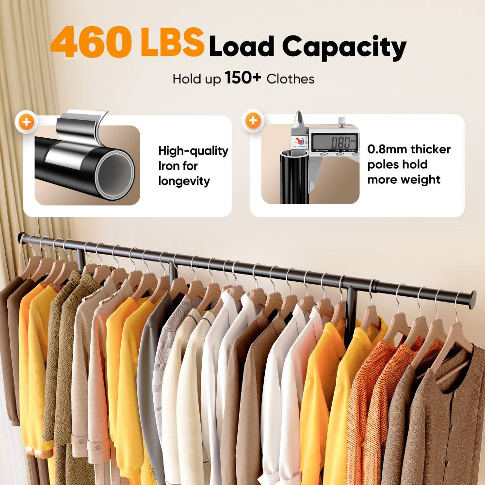 HOKEEPER 460lbs Clothing Garment Rack with Wheels