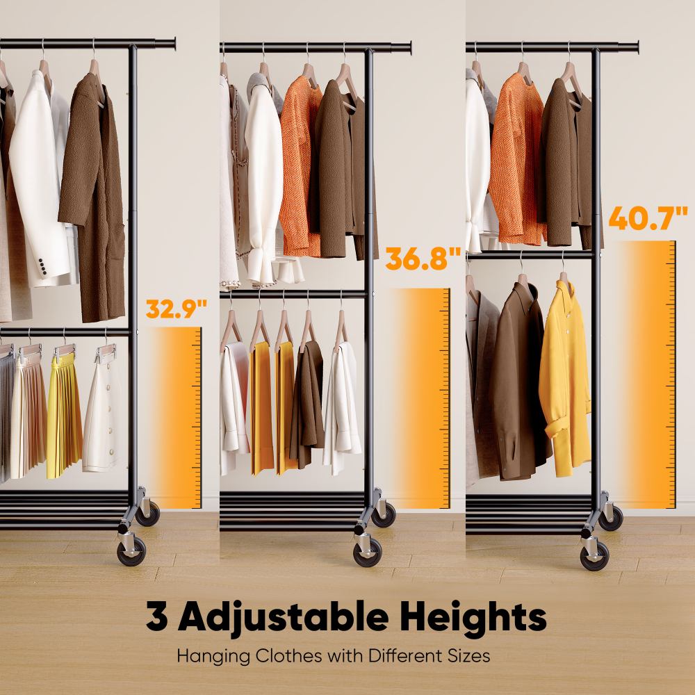 HOKEEPER 460lbs Clothing Garment Rack with Wheels