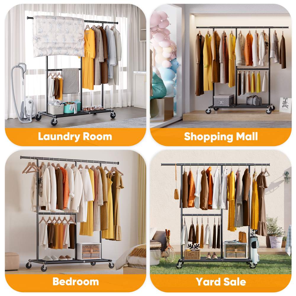HOKEEPER 460lbs Clothing Garment Rack with Wheels