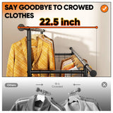 HOKEEPER Heavy Duty Double Rails Clothes Rack 450lbs