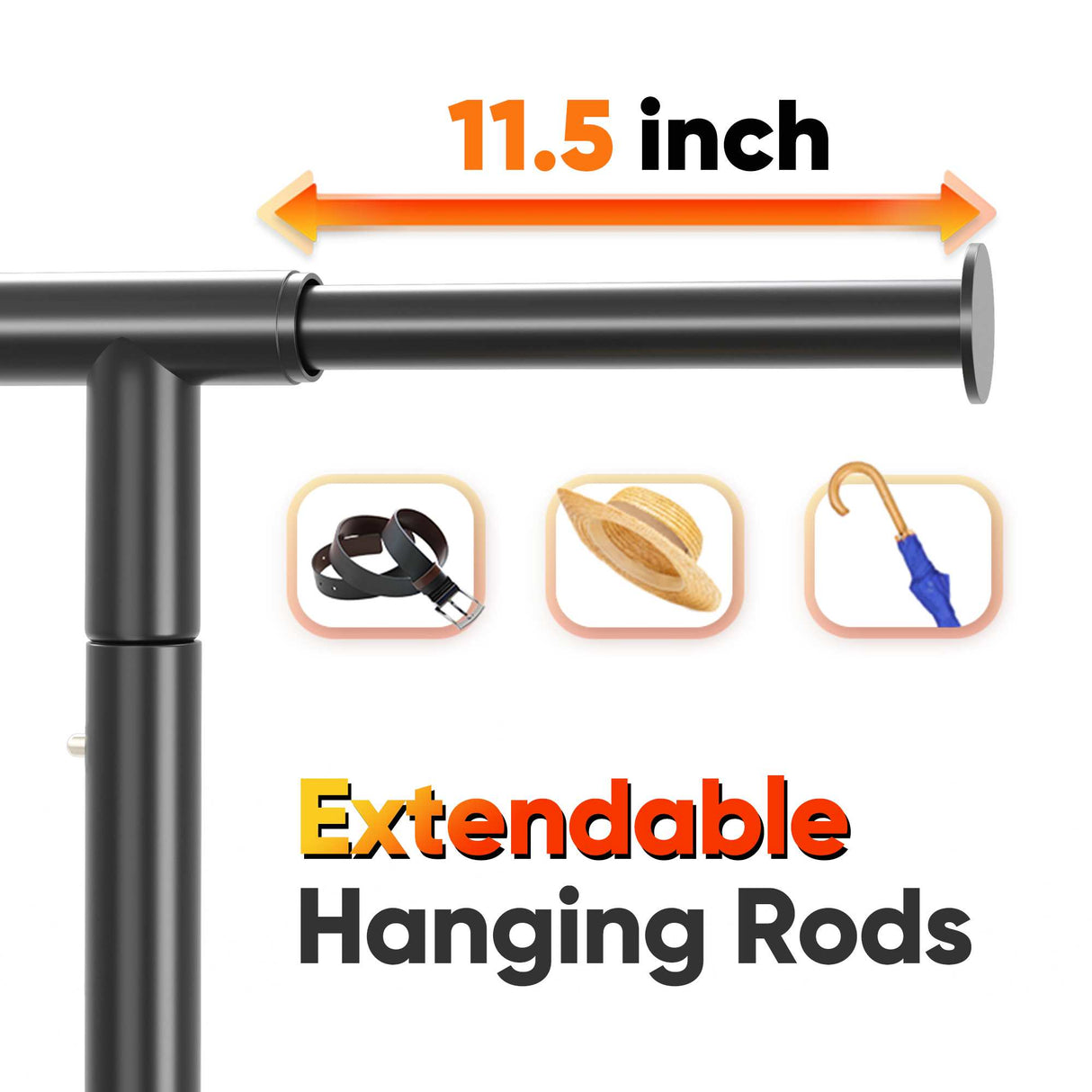 HOKEEPER Heavy Duty Double Rails Clothes Rack 450lbs