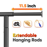 HOKEEPER Heavy Duty Double Rails Clothes Rack 450lbs