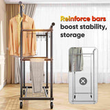 HOKEEPER Heavy Duty Double Rails Clothes Rack 450lbs