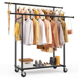 HOKEEPER Heavy Duty Double Rails Clothes Rack 450lbs