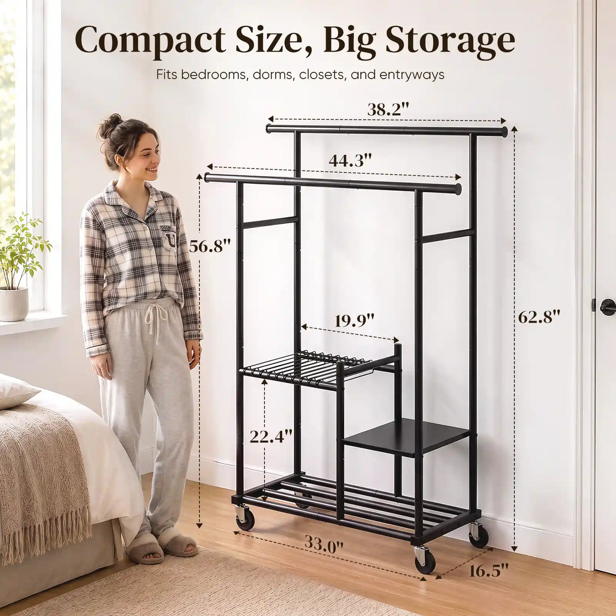 HOKEEPER 400LBS Multifunctional Clothes Rack