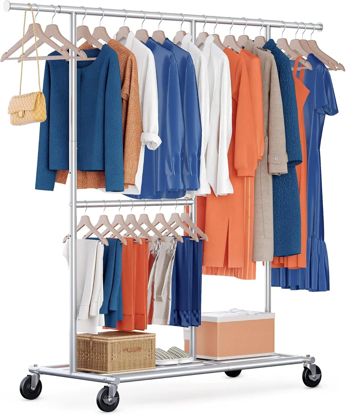 HOKEEPER 460lbs Clothing Garment Rack with Wheels