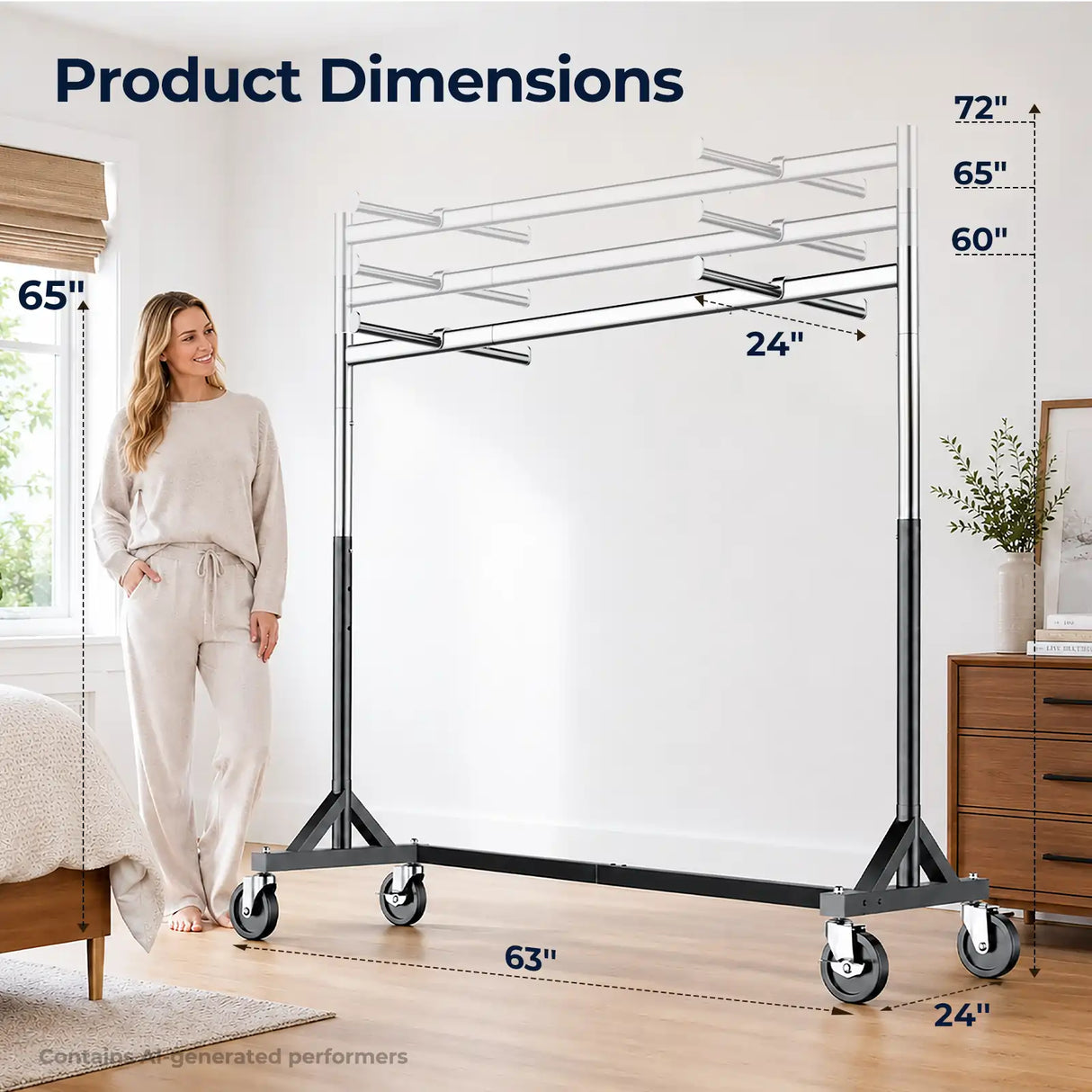 HOKEEPER 500/550LBS Z-Rack Garment Rack
