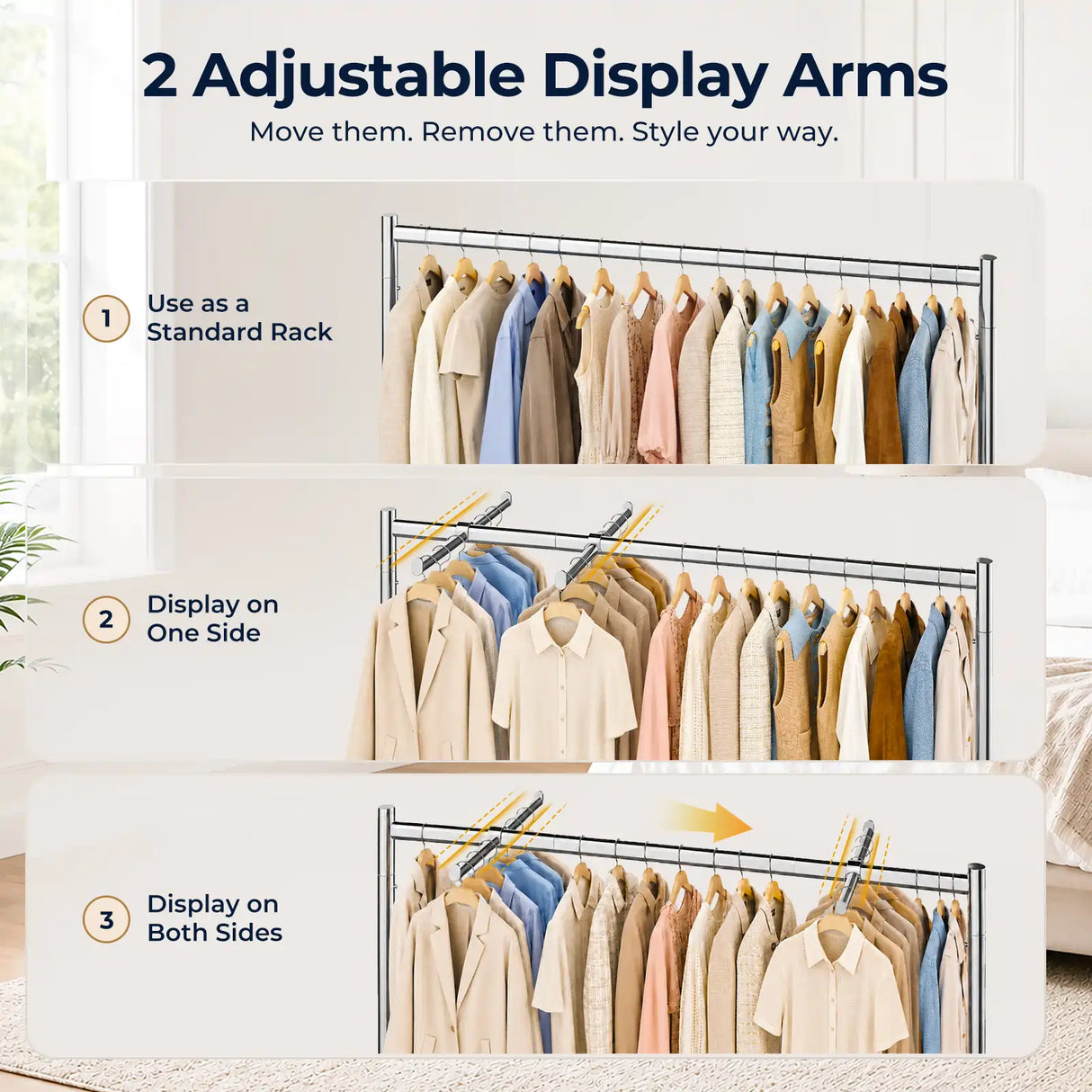 HOKEEPER 500/550LBS Z-Rack Garment Rack