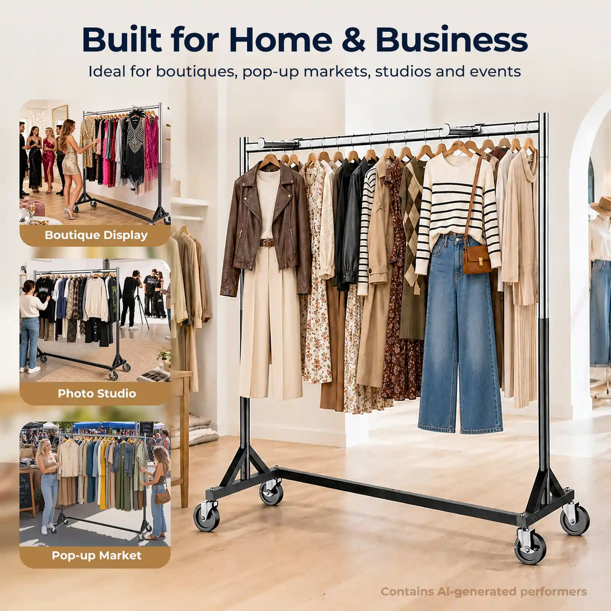 HOKEEPER 500/550LBS Z-Rack Garment Rack