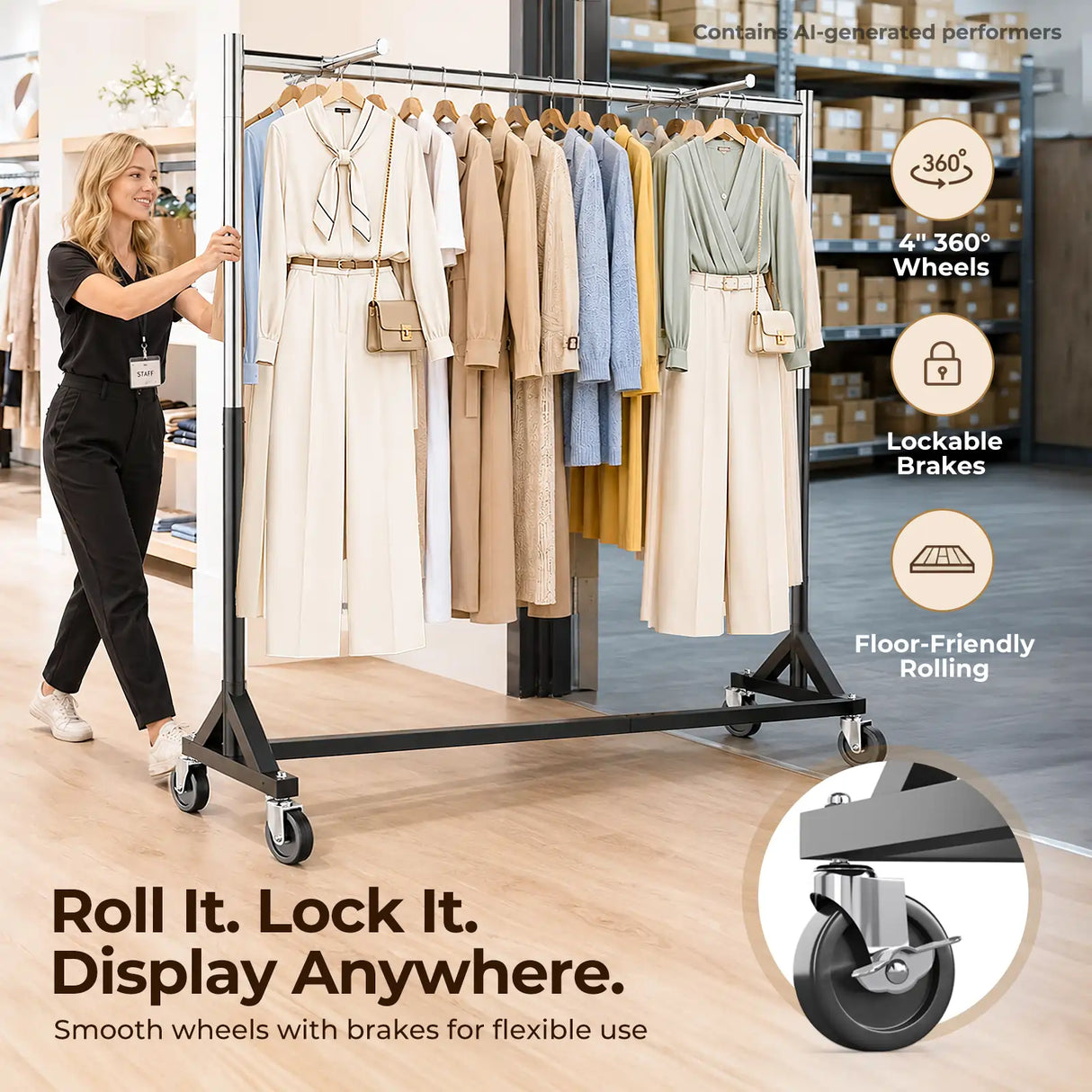 HOKEEPER 500/550LBS Z-Rack Garment Rack
