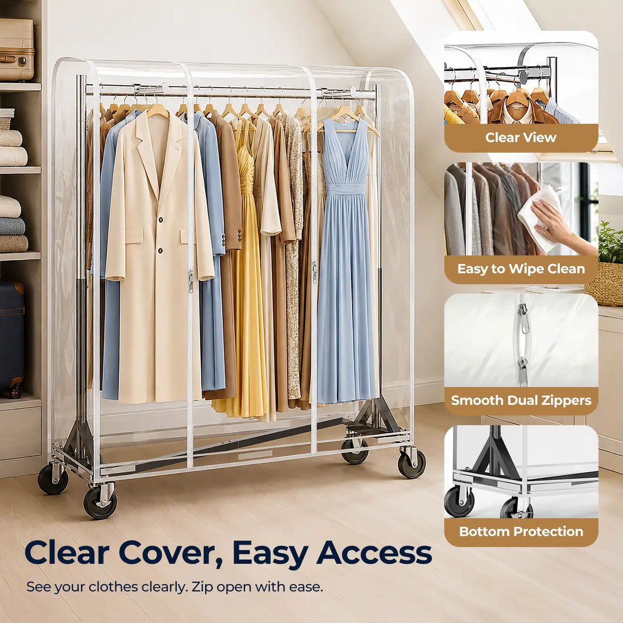 HOKEEPER 500/550LBS Z-Rack Garment Rack