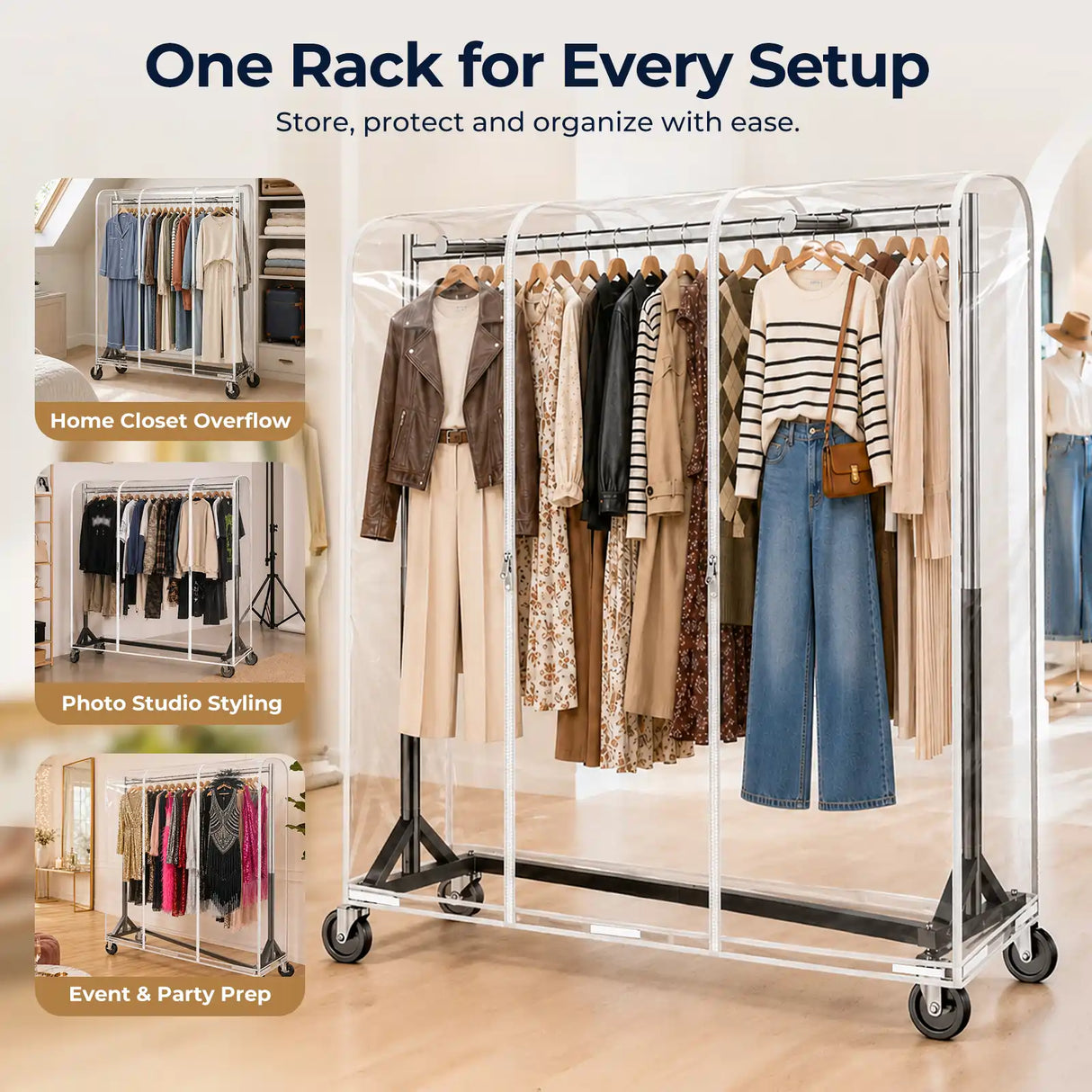 HOKEEPER 500/550LBS Z-Rack Garment Rack