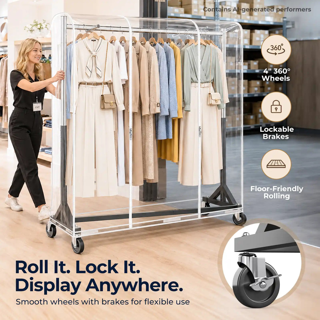 HOKEEPER 500/550LBS Z-Rack Garment Rack