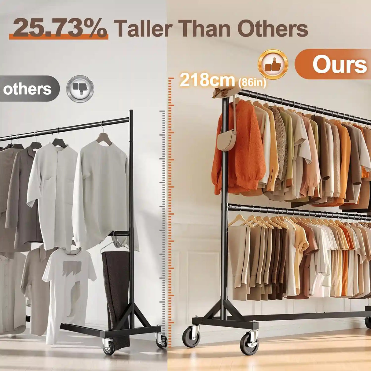HOKEEPER 550LBS Z-Rack Garment Rack