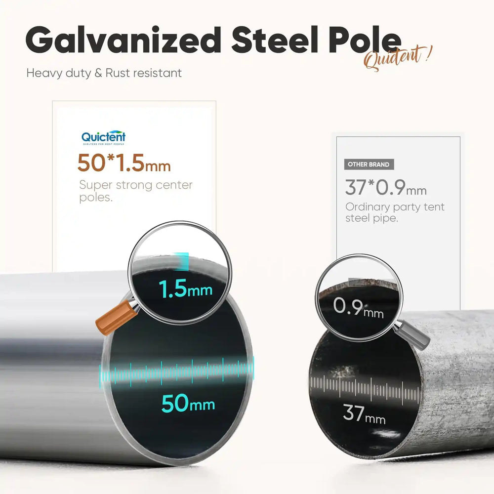 Unique Galvanized Steel Pole#size_20'x20' with 4 sidewalls