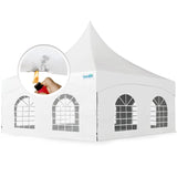 Quictent 20x20ft High Peak Frame Party Tent Fire Retardant with Sides#size_20'x20' with 4 sidewalls