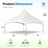 Quictent 20x20ft Heavy Duty Canopy Tent Size#size_20'x20' with no side