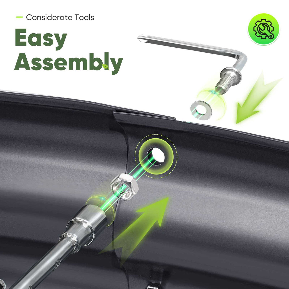 KING BIRD 4x4x1ft Round Garden Bed (2-Pack) Dark Grey