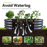 KING BIRD 4x4x1ft Round Garden Bed (2-Pack) Dark Grey