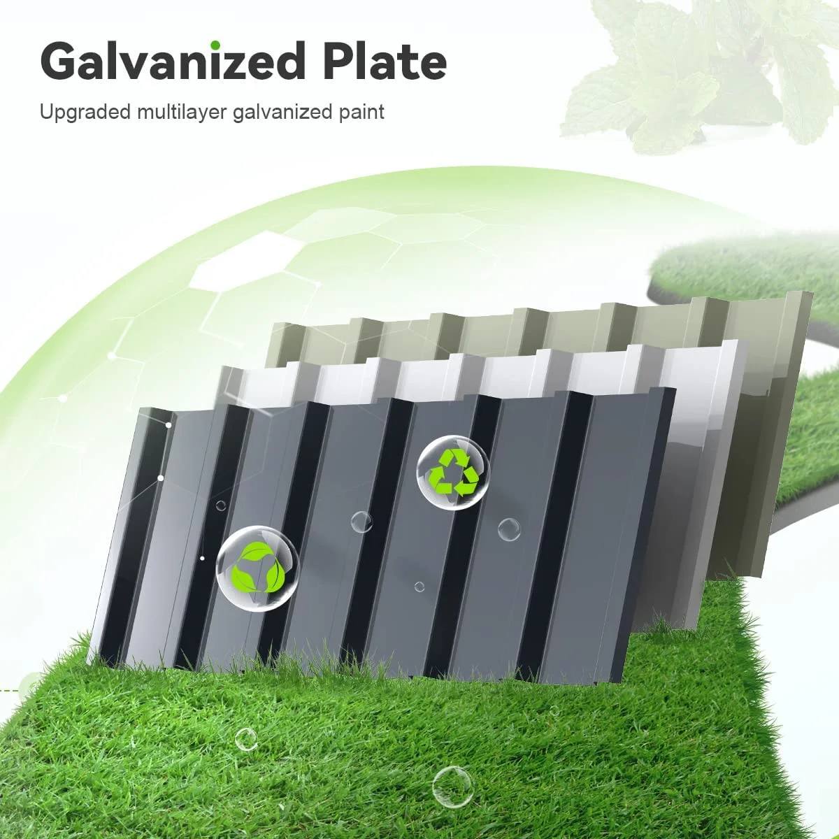 KING BIRD 68"x36"x35" Raised Garden Bed with Netting