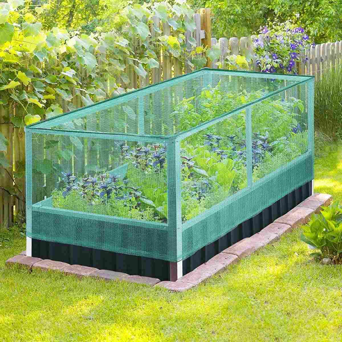 KING BIRD 68"x36"x35" Raised Garden Bed with Netting