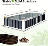 KING BIRD 68"x36"x35" Raised Garden Bed with Netting