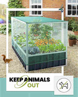 KING BIRD 68"x36"x35" Raised Garden Bed with Netting
