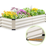 KING BIRD 6x2x1ft Raised Garden Bed with Bottom Closed Beige