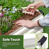 KING BIRD 6x2x1ft Raised Garden Bed with Bottom Closed Beige