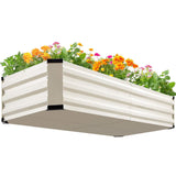 KING BIRD 6x2x1ft Raised Garden Bed with Bottom Closed Beige