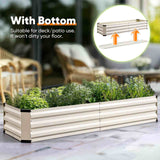 KING BIRD 6x2x1ft Raised Garden Bed with Bottom Closed Beige