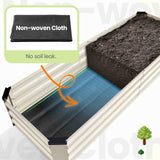 KING BIRD 6x2x1ft Raised Garden Bed with Bottom Closed Beige