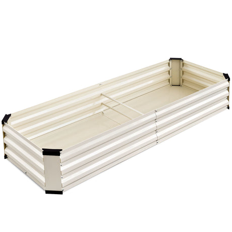 KING BIRD 6x2x1ft Raised Garden Bed with Bottom Closed Beige