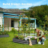 KING BIRD 6x3x1ft Raised Garden Bed with Arched Trellis